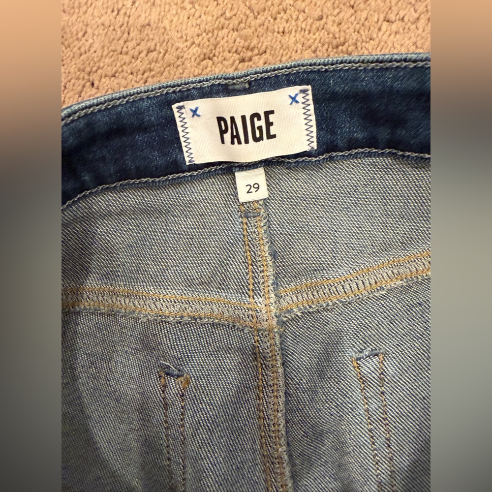 PAIGE Women's Skinny Jeans in Medium Wash Blue - Picture 2 of 6
